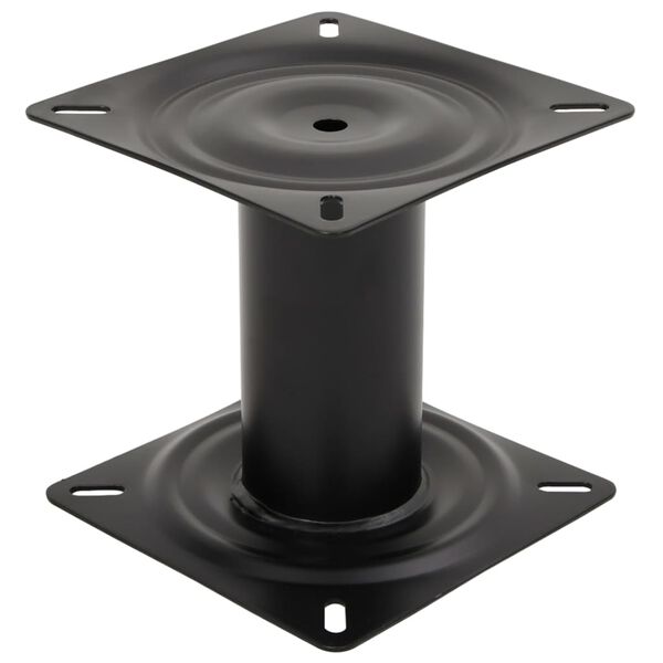 vidaXL Pedestal para asiento de barco acero negro 18 cm
