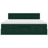 vidaXL Estructura de cama otomana con colchón verde oscuro 180x200 cm