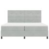 vidaXL Cama Box Spring LED con colch&oacute;n Gris Claro 200 x 200 cm tela