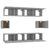 vidaXL Set de muebles para TV 6 pzas madera contrachapada gris Sonoma