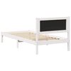 vidaXL Estructura de Cama con Cabecera Tapizada Gris Claro 90 x 200 cm
