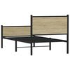 vidaXL Estructura de cama sin colch&oacute;n metal roble Sonoma 80x200 cm