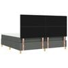 vidaXL Cama Box Spring LED con colch&oacute;n Gris oscuro 200 x 200 cm tela