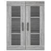 vidaXL Aparador alto madera contrachapada gris sonoma 69,5x34x180 cm