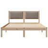 vidaXL Estructura de cama Taup&eacute; 140 x 200 cm Madera de pino macizo