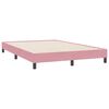 vidaXL Cama box spring con colch&oacute;n terciopelo rosa 140x220 cm