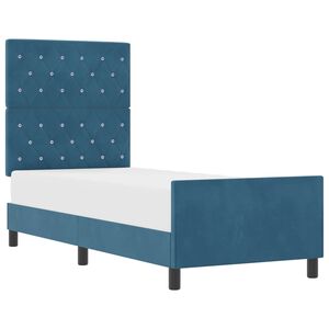 vidaXL Cama tipo Box Spring Azul Oscuro 80 x 200 cm Terciopelo