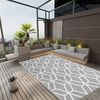 vidaXL Alfombra de exterior ARAKIL gris 140x200 cm PP