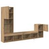 vidaXL Unidades de pared para TV Roble artesanal Madera contrachapada