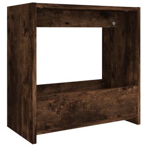 vidaXL Mesa auxiliar madera contrachapada roble ahumado 50x26x50 cm