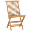 vidaXL Set de comedor de jard&iacute;n plegable 5 pzas madera maciza de teca