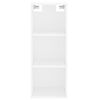 vidaXL Aparador alto madera contrachapada blanco 34,5x32,5x180 cm