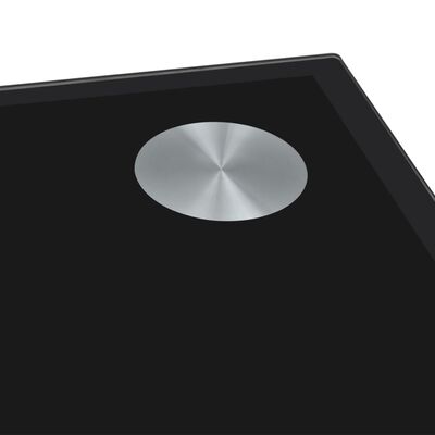 vidaXL Mesa de salón comedor con superficie de vidrio negra