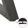 vidaXL Patas para mesa de comedor (2 unidades), antracita, 80 x (72-73,3) cm, acero