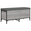 vidaXL Banco con almacenaje madera ingenier&iacute;a gris Sonoma 102x42x45 cm