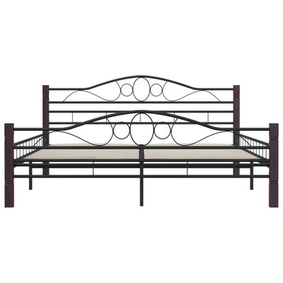 vidaXL Estructura de cama de metal negra 160x200 cm