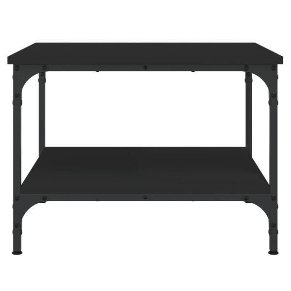 vidaXL Mesa de centro madera de ingenier&iacute;a negro 55x55x40 cm
