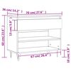 vidaXL Mueble zapatero madera contrachapada roble marr&oacute;n 70x36x60 cm