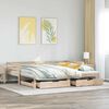 vidaXL Sofá cama con cajones madera maciza de pino 90x200 cm