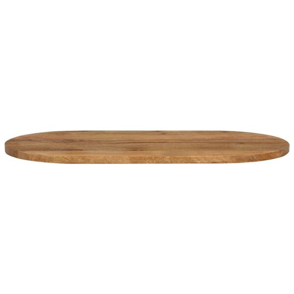 vidaXL Tablero de mesa ovalado madera maciza de mango 110x50x2,5 cm