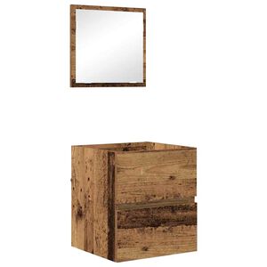 vidaXL Mueble de Cuarto de Ba&ntilde;o Madera envejecida 41 x 38,5 x 45 cm