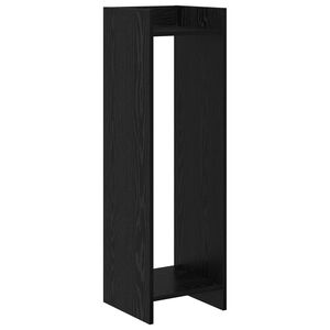 vidaXL Soporte de plantas Roble Negro 30 x 30 x 100 cm