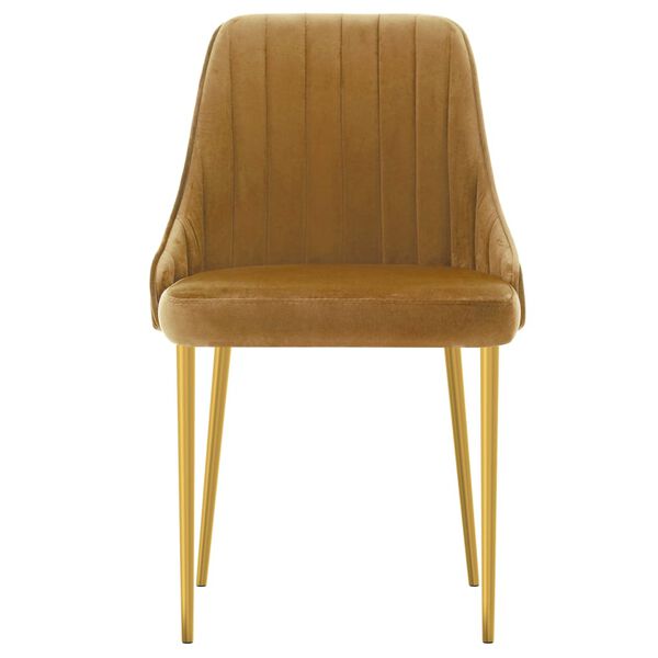 vidaXL Sillas de comedor 6 unidades de terciopelo marr&oacute;n