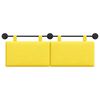 vidaXL Cabecera Colgante Amarillo Claro 150 x 55 x 5 cm Tela de Pana