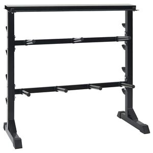vidaXL Estante para Mancuernas Negro 99 x 45 x 95,5 cm