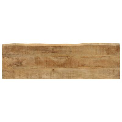 vidaXL Banco con borde natural de madera de mango maciza 105 cm