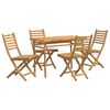 vidaXL Juego de comedor de jard&iacute;n 5 piezas bamb&uacute;