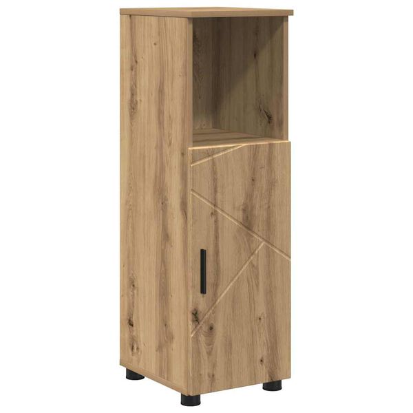 vidaXL Gabinete de Ba&ntilde;o con puerta Roble artesanal 30 x 35 x 95 cm