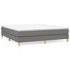 vidaXL Estructura de cama con somier de tela gris oscuro 160x200 cm