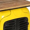 vidaXL Botellero forma de tractor amarillo madera mango 49x31x172 cm