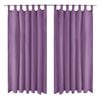 vidaXL Cortinas de micro-raso con bucles 2 unidades 140x225 cm lila