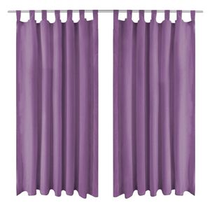 vidaXL Cortinas de micro-raso con bucles 2 unidades 140x225 cm lila