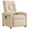 vidaXL Sill&oacute;n de masaje reclinable de tela crema