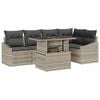 vidaXL Conjunto de sof&aacute; de jard&iacute;n 6 uds. Gris Claro rat&aacute;n sint&eacute;tico