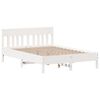 vidaXL Estructura de cama sin colch&oacute;n madera de pino blanca 140x200 cm