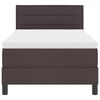 vidaXL Cama tipo Box Spring con colch&oacute;n Marr&oacute;n Oscuro 90 x 190 cm tela