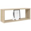 vidaXL Estante cubo pared 4 uds contrachapado roble Sonoma 60x15x23 cm