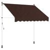 vidaXL Toldo retr&aacute;ctil manual Marr&oacute;n 350 cm