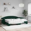 vidaXL Sof&aacute; cama nido terciopelo verde oscuro 80x200 cm