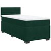 vidaXL Cama box spring con colch&oacute;n terciopelo verde oscuro 90x200 cm