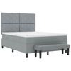 vidaXL Cama tipo Box Spring con colch&oacute;n Gris Claro 160 x 200 cm tela