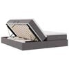 vidaXL Cama con almacenamiento y colch&oacute;n con colch&oacute;n Gris 180 x 200 cm