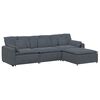 vidaXL Sof&aacute; modular con reposapi&eacute;s y cojines gris oscuro