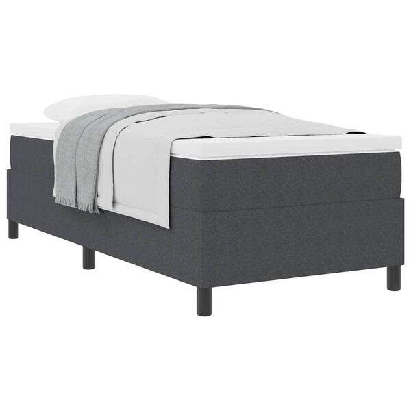 vidaXL Cama tipo Box Spring Gris Oscuro y 90 x 200 cm Tela de Pana