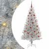 vidaXL &Aacute;rbol de Navidad con 150 LED con soporte Plateado 150 cm PET