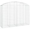 vidaXL Cesta gaviones forma arco hierro galvanizado 200x50x140/160 cm